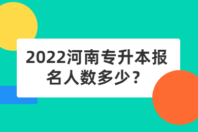 2022河南专升本报名人数多少?