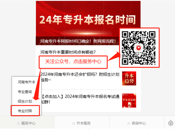 河南专升本在哪里查专业学校